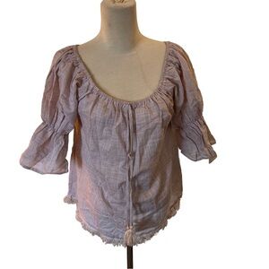 LAVA Off-the-Shoulder Peasant Blouse with Bell Sleeves – Size Medium – LA3H553